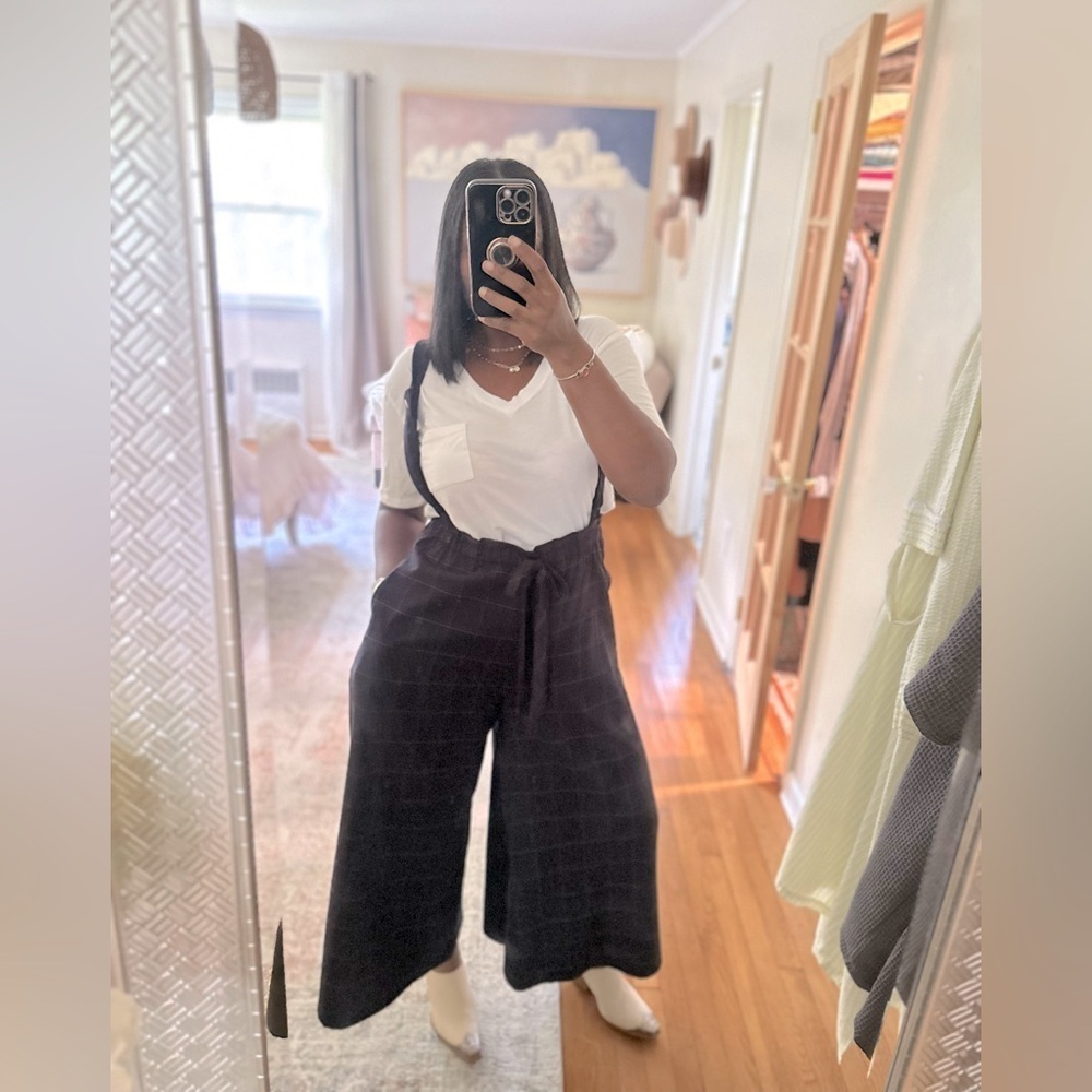 Free People Black Wide-Leg Pants